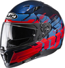 HJC i70 Alligon Casco,  rosso-blu,  dimensione L