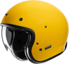 HJC V31 Solid Retro Casco Jet,  giallo,  dimensione L per uomo