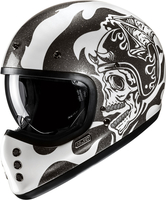 HJC V60 Flame Casco,  nero-bianco,  dimensione L per uomo