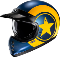 HJC V60 Nyx Casco,  blu-giallo,  dimensione L per uomo