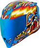 Icon Airflite Flyboy Casco,  blu-giallo,  dimensione L per uomo