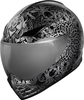 Icon Domain Gravitas Casco,  nero-argento,  dimensione M