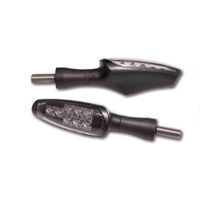 Indicatori LED KOSO n. 1,  alloggiamento in plastica nera,  vetro colorato,  nero