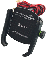 Interphone Crab Monta con ricarica USB,  nero