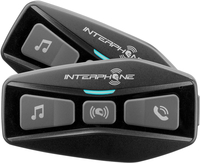 Interphone U-com 2 Doppio pacchetto del sistema di comunicazione Bluetooth,  nero
