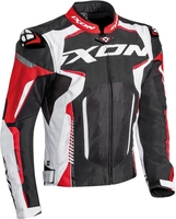 Ixon Gyre Giacca moto in tessuto,  nero-bianco-rosso,  dimensione XL