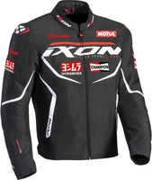 Ixon Matrix Evo Giacca moto in tessuto,  nero-bianco-rosso,  dimensione M