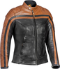 Ixon Pioneer Giacca donna in pelle moto,  marrone,  dimensione XL per donne