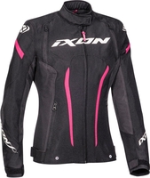 Ixon Striker Giacca tessile da moto da donna impermeabile,  nero-rosa,  dimensione L per donne