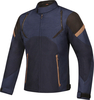 Ixon Striker Retro Giacca tessile da moto impermeabile,  nero-blu-marrone,  dimensione L per uomo