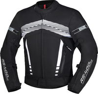 IXS RS-400-ST 3.0 Giacca tessile da moto impermeabile,  nero-bianco,  dimensione 2XL per uomo