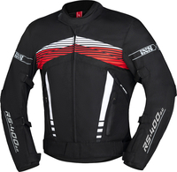 IXS RS-400-ST 3.0 Giacca tessile da moto impermeabile,  nero-bianco-rosso,  dimensione S per uomo
