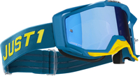 Just1 Iris Pulsar Occhiali Motocross,  blu-giallo