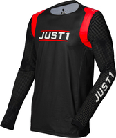Just1 J-Flex Aria Maglia Motocross,  nero-rosso,  dimensione S per uomo