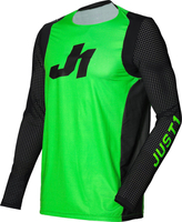 Just1 J-Flex Maglia Motocross,  nero-verde,  dimensione L per uomo