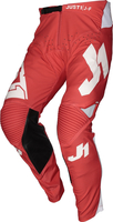 Just1 J-Flex Pantaloni Motocross,  bianco-rosso,  dimensione 56