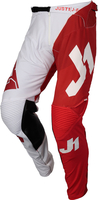 Just1 J-Flex Shape Pantaloni motocross,  bianco-rosso,  dimensione 50 per uomo