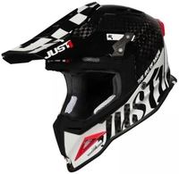Just1 J12 Pro Racer Casco Motocross,  nero-bianco,  dimensione S