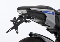 Kit porta targa PROTECH,  incluso riflettore e piastra leggera acciaio inossidabile/nero alluminio rivestito in polvere,  nero