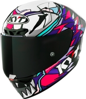 KYT KX-1 Race GP Bastianini Replica 2023 Casco,  bianco-rosa,  dimensione S per uomo