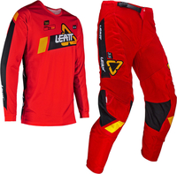 Leatt 3.5 Ride 2024 Set maglia e pantaloni motocross,  nero-rosso,  dimensione 3XL