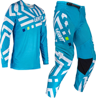 Leatt 3.5 Ride Pattern 2024 Set maglia e pantaloni motocross,  bianco-blu,  dimensione 3XL