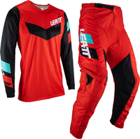 Leatt 3.5 Ride Youth Motocross Jersey e Pantaloni Set,  nero-rosso,  dimensione L