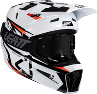 Leatt 3.5 Sharp Casco da motocross con occhiali,  nero-bianco-rosso,  dimensione XL per uomo