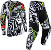 Leatt 3.5 Zebra Set Di Maglie e Pantaloni Motocross,  nero-bianco,  dimensione L