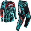Leatt 3.5 Zebra Set Di Maglie e Pantaloni Motocross,  nero-verde,  dimensione XS