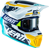 Leatt Moto 7.5 V22 Casco da motocross con occhiali,  bianco-blu,  dimensione L