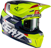 Leatt Moto 7.5 V22 Casco da motocross con occhiali,  verde,  dimensione XS