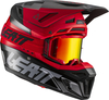 Leatt Moto 8.5 Composite V22 Casco da motocross con occhiali,  nero-rosso,  dimensione M