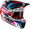 Leatt Moto 8.5 V22 Composite Casco da motocross con occhiali,  blu,  dimensione L