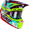 Leatt Moto 8.5 V22 Composite Casco da motocross con occhiali,  verde,  dimensione L