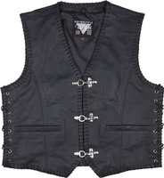 Modeka Badlands Gilet moto in pelle,  nero,  dimensione 5XL per uomo