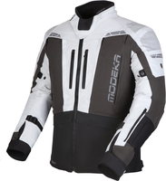Modeka Hydron impermeabile Moto Tessile Giacca,  nero-grigio,  dimensione S per uomo