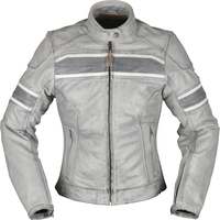 Modeka Iona Giacca donna in pelle moto,  grigio,  dimensione 34 per donne