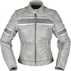 Modeka Iona Giacca donna in pelle moto,  grigio,  dimensione 46 per donne
