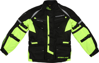 Modeka Tourex II Giacca tessile per moto ciclismo per bambini,  nero-giallo,  dimensione 2XS 128