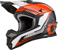 Oneal 1Series Stream V21 Casco Motocross Giovanile,  nero-bianco-arancione,  dimensione M