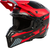 Oneal EX-SRS Hitch Casco Motocross,  nero-grigio-rosso,  dimensione S per uomo