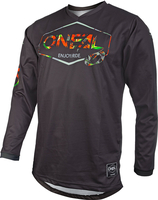 Oneal Mahalo Lush Maglia Motocross,  nero-arancione,  dimensione S