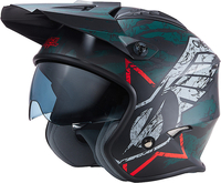 Oneal Volt Wing V.22 Casco jet,  nero-grigio-verde,  dimensione XS