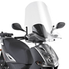 Parabrezza GIVI trasparente,  altezza >550 mm,  larghezza 640 mm per Kymco Agility 50-125-150-200 R16 (08-21) Parabrezza