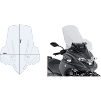 Parabrezza GIVI trasparente,  altezza 720 mm,  larghezza 600 mm per Yamaha Tricity 300 (20-21),  ABE i.V. Parabrezza