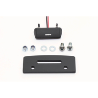 Piastra di montaggio in alluminio HIGHSIDER con piastra di licenza LED light 256-013,  nero