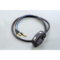 Porta pulsanti CNC esterni DAYTONA Corp. con 2 pulsanti,  nero,  per manubrio da 7/8 e 1 pollice,  nero