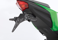 Portatarga PROTECH in acciaio inox verniciato a polvere nero,  nero