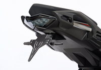 Portatarga PROTECH verniciato a polvere in acciaio inox nero,  nero